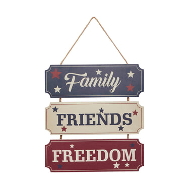 Family Friends Freedom MDF Wall Hanging 12x12 VHC Brands